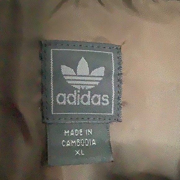 Adidas Original Sport Y2K Brown Quilted Puffer Jacket Men’s Size XL - Picture 12 of 16